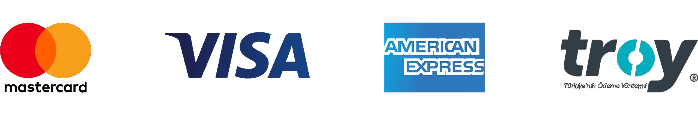 Mastercard, Visa, American Express ve Troy